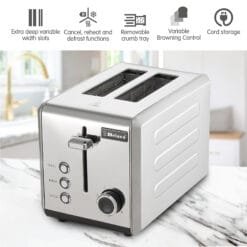 Alternative view of Belaco 2-Slice Toaster - Full Slices of Bread