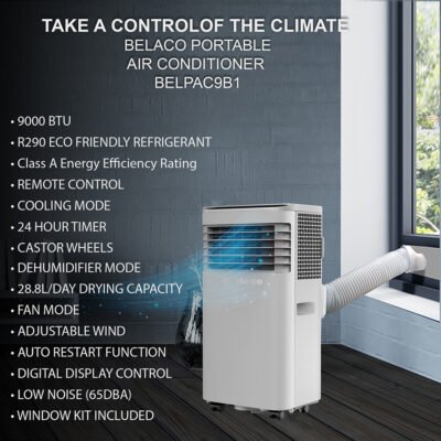 Belaco 9000BTU Portable 4-in-1 Air Conditioner - Belaco