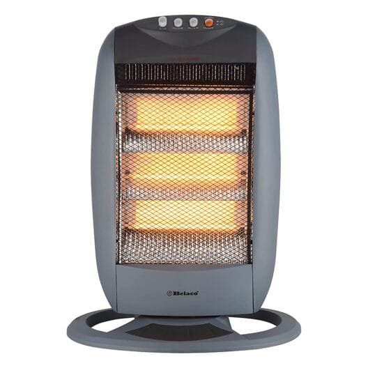 Belaco Halogen Heater - Oscillating - 3 Heat settings - Grey