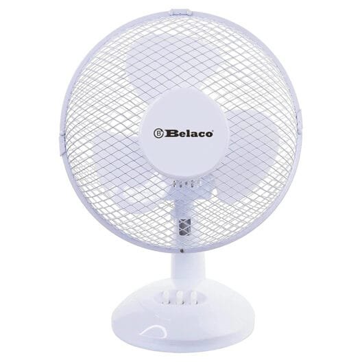 Belaco 9 inch Table Fan / Desk Fan - White