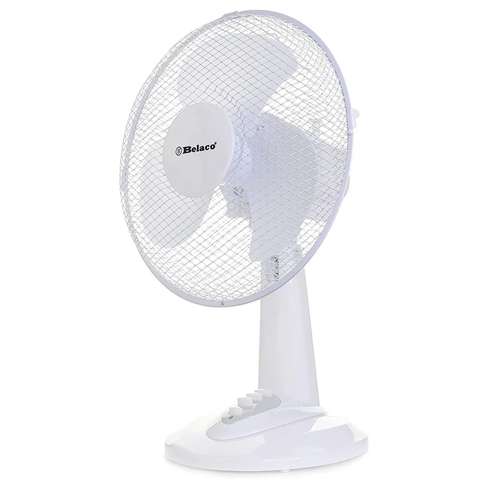 Belaco 12 Inch White Table Desk Fan - Image 2