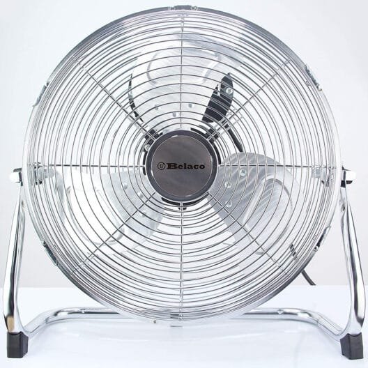 Belaco 12 inch Chrome Metal Floor Fan