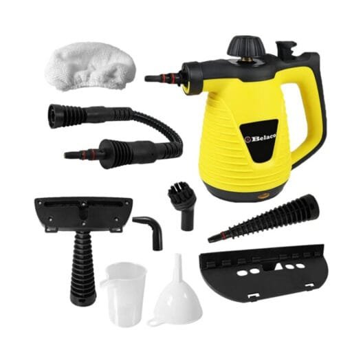 Belaco Multipurpose Steam Cleaner Hand Held with 9 Pieces Accessory kit 1050W