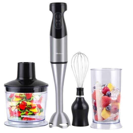 Belaco Hand Blender Mixer 4in1 Processor Chopper Mixer Bowl Egg Whisk & Beaker