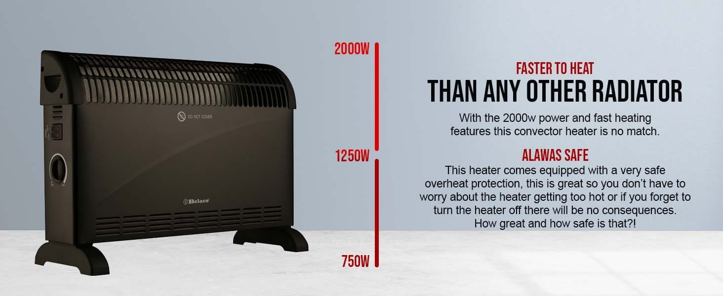 Electric
Convector Heater
Heading Fast heating